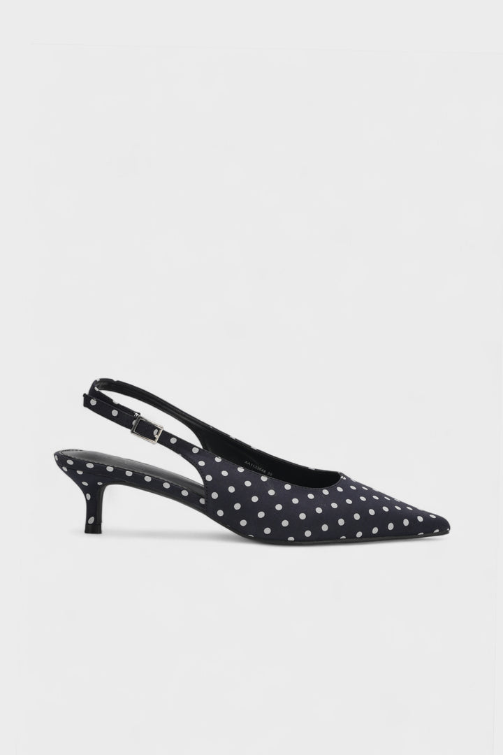 POLKA DOT SLINGBACK HEEL PUMP