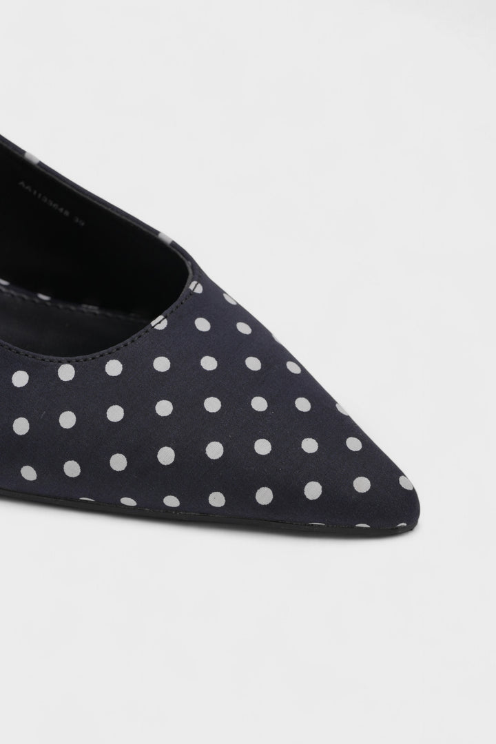 POLKA DOT SLINGBACK HEEL PUMP