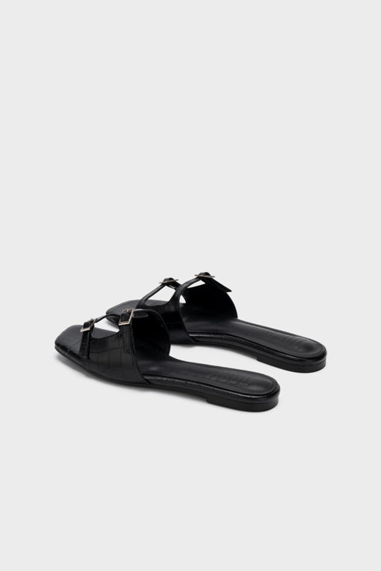 FAUX CROCO FLAT SLIDE - Nose