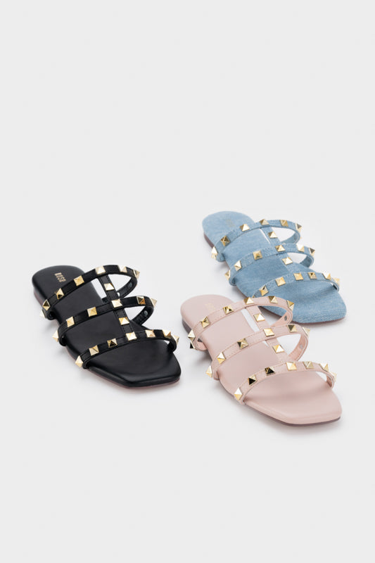 STUDDED FLAT SLIDE - Nose