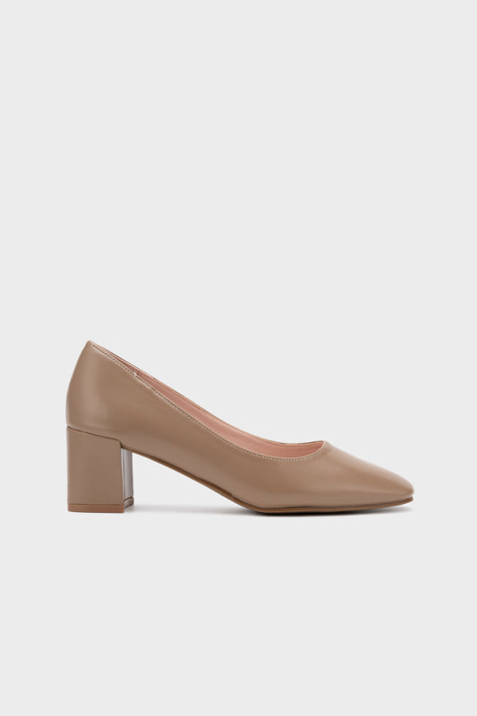 SQUARE TOE CHUNKY HEEL PUMP - Nose