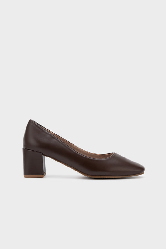 SQUARE TOE CHUNKY HEEL PUMP - Nose