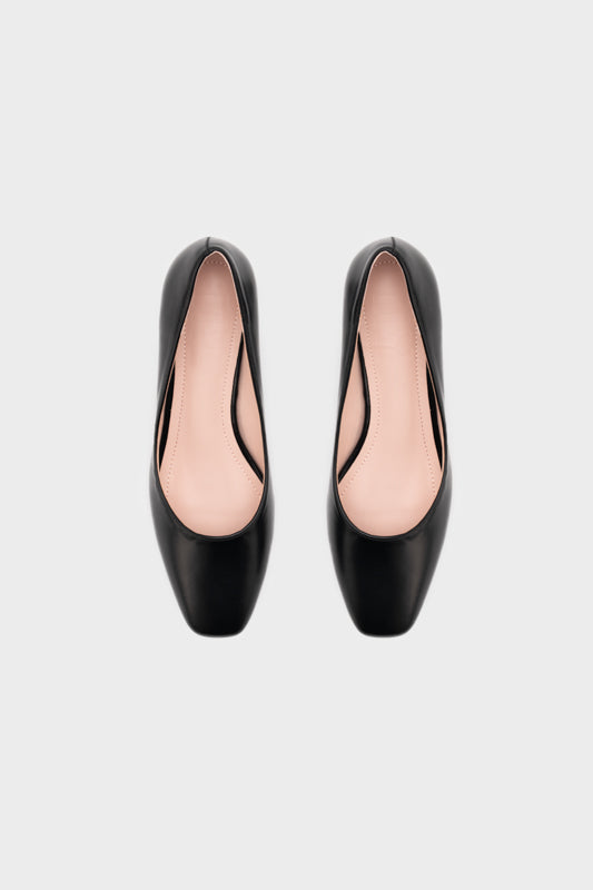 SQUARE TOE CHUNKY HEEL PUMP - Nose