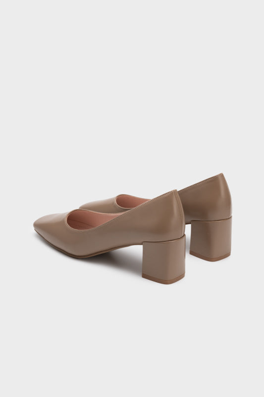 SQUARE TOE CHUNKY HEEL PUMP - Nose