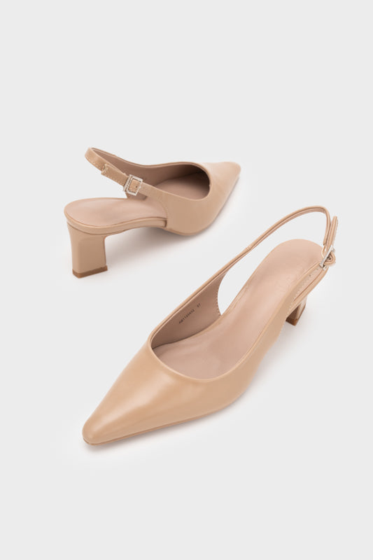 SCULPTURE SLINGBACK HEEL PUMP - Nose