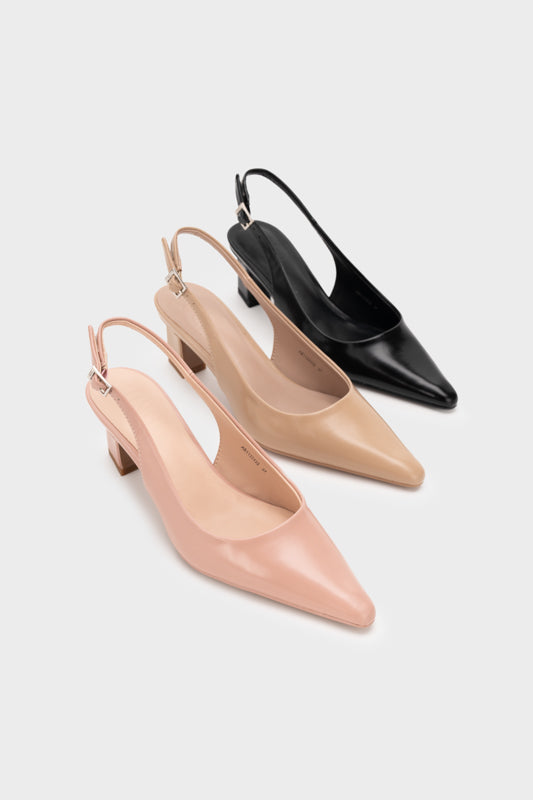 SCULPTURE SLINGBACK HEEL PUMP - Nose