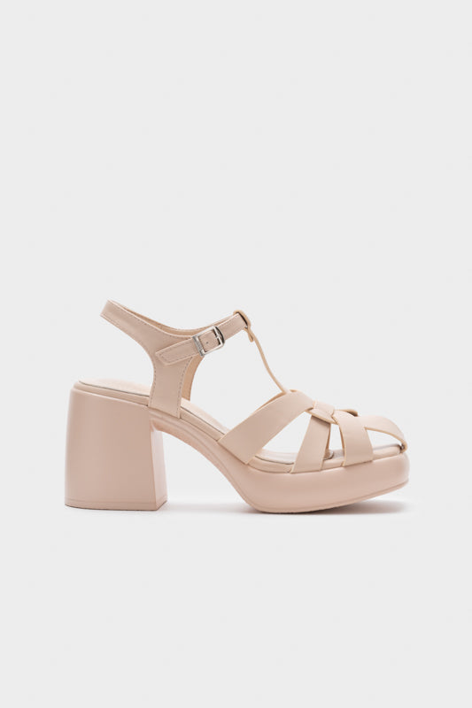 STRAPPY PLATFORM CHUNKY HEEL SANDAL - Nose