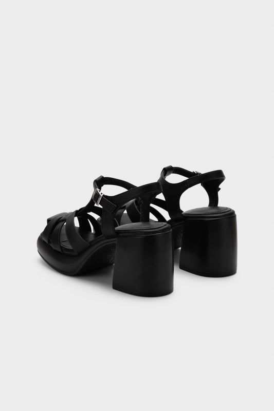 STRAPPY PLATFORM CHUNKY HEEL SANDAL - Nose