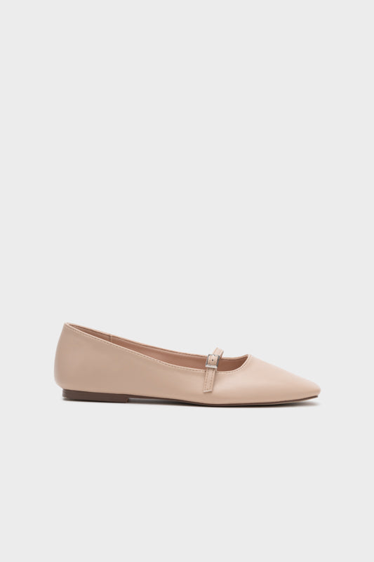 MARY JANE SQUARE TOE FLAT PUMP - Nose