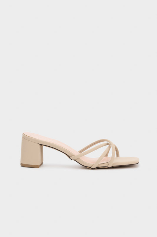 STRAPPY CHUNKY HEEL SLIDE - Nose