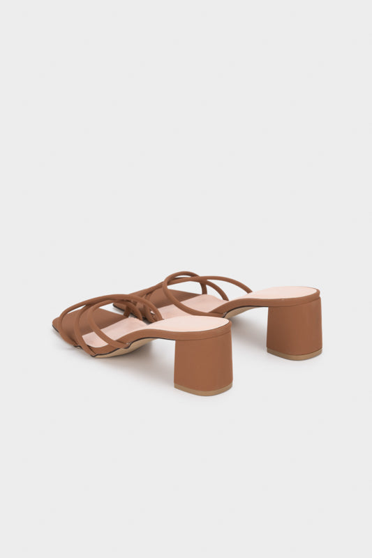 STRAPPY CHUNKY HEEL SLIDE - Nose