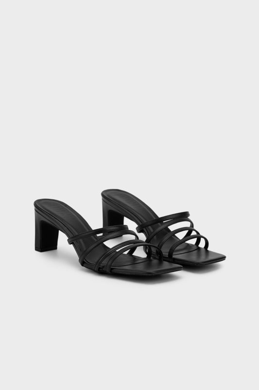 STRAPPY UPPER WITH SCULPTURE HEEL SLIDE - Nose