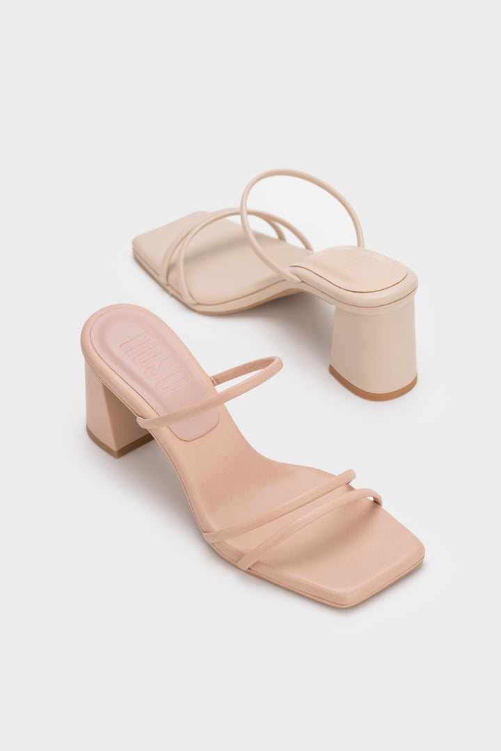 STRAPPY CLOUDFOAM INSOLE BLOCK HEEL SLIDE