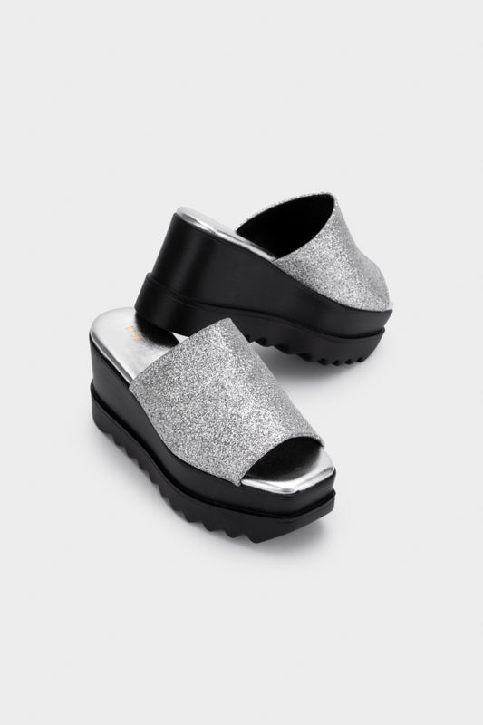 GLITTER PLATFORM WEDGE SLIDE - Nose