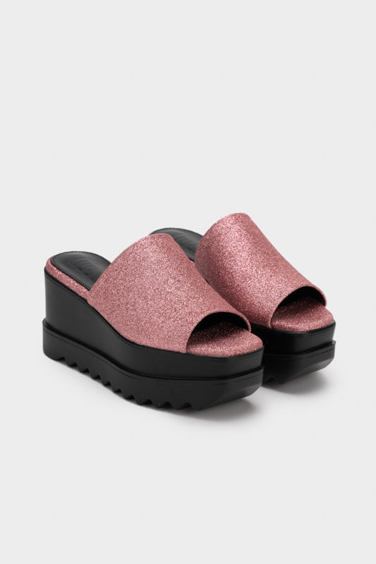 GLITTER PLATFORM WEDGE SLIDE - Nose