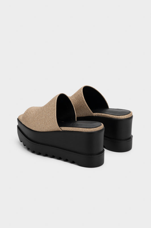 GLITTER PLATFORM WEDGE SLIDE - Nose