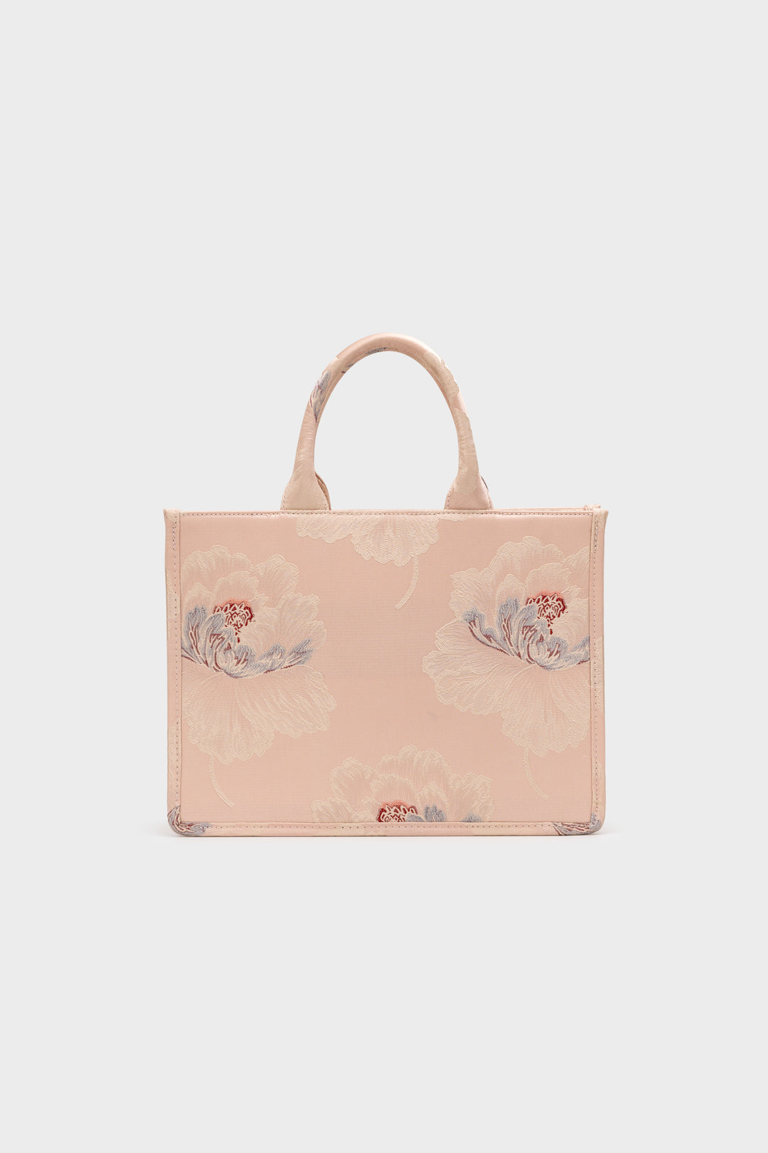 SILK PRINT FLORAL TOTE