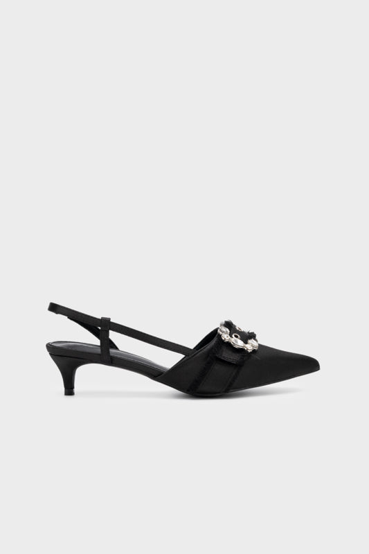 EMBELLISHED BUCKLE SLINGBACK HEEL - Nose