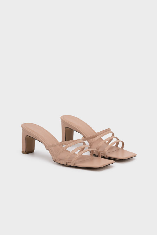 STRAPPY UPPER WITH SCULPTURE HEEL SLIDE - Nose